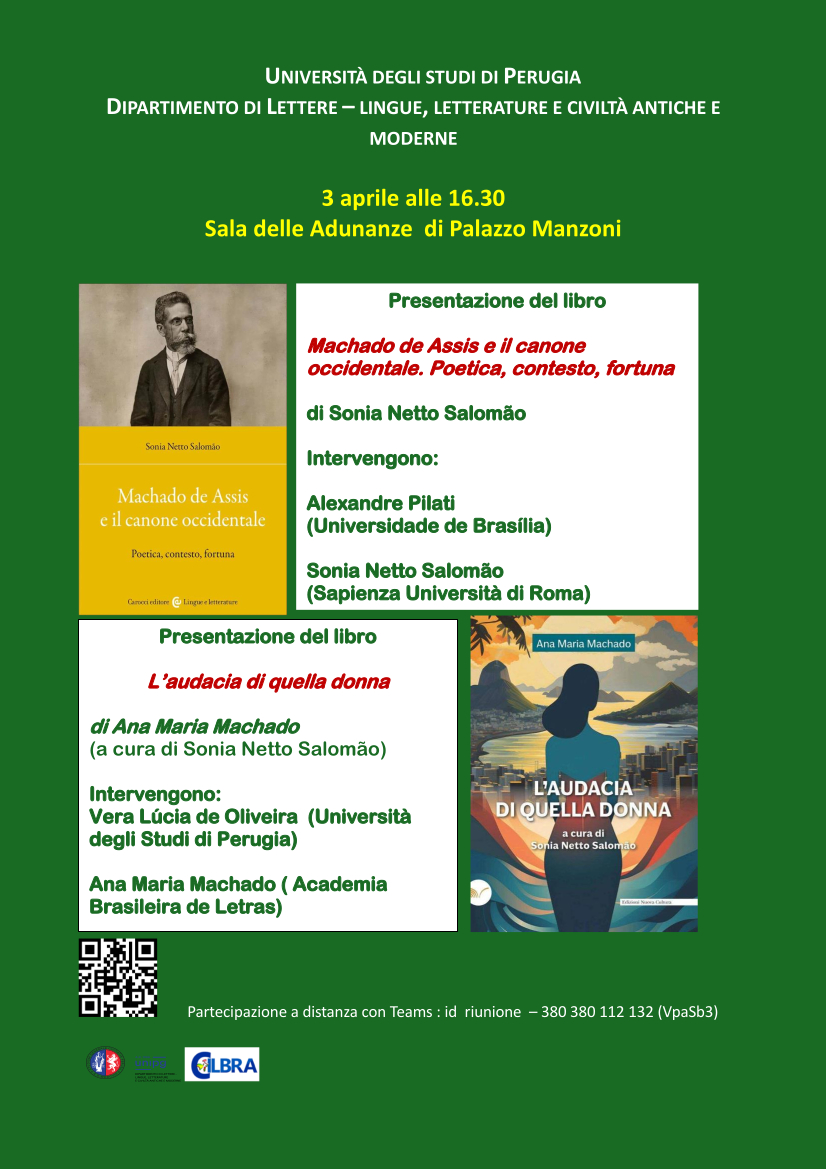 Presentazione di libri su Machado de Assis e di Ana Maria Machado - 3 aprile